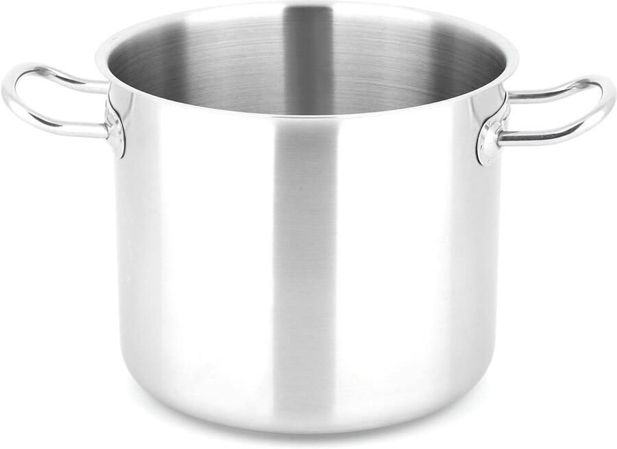Groentepan Soeppan Kookpan Grote Porties Koken Inductie Geschikt 10 Liter Zilverkleurig