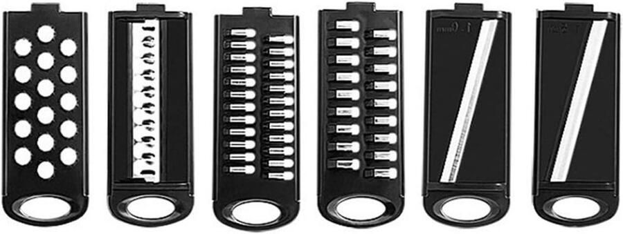 Groentesnijder 6-in-1 Keukenmachine Veggie Chopper Maaltijden Bereiden Verwisselbare Messen 32 x 12 x 10 cm Wit