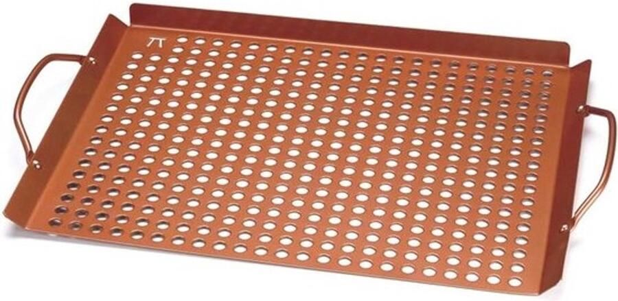 Groot Grillrooster Barbecue Accessoire Buiten Koken Antiaanbaklaag Zonder PTFE 28.6 x 45.1 cm Koper