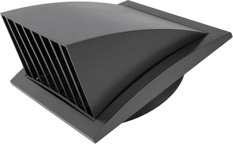 Grote Afzuigkap Ø150 mm Antraciet Ventilatie Rooster met Terugslagklep