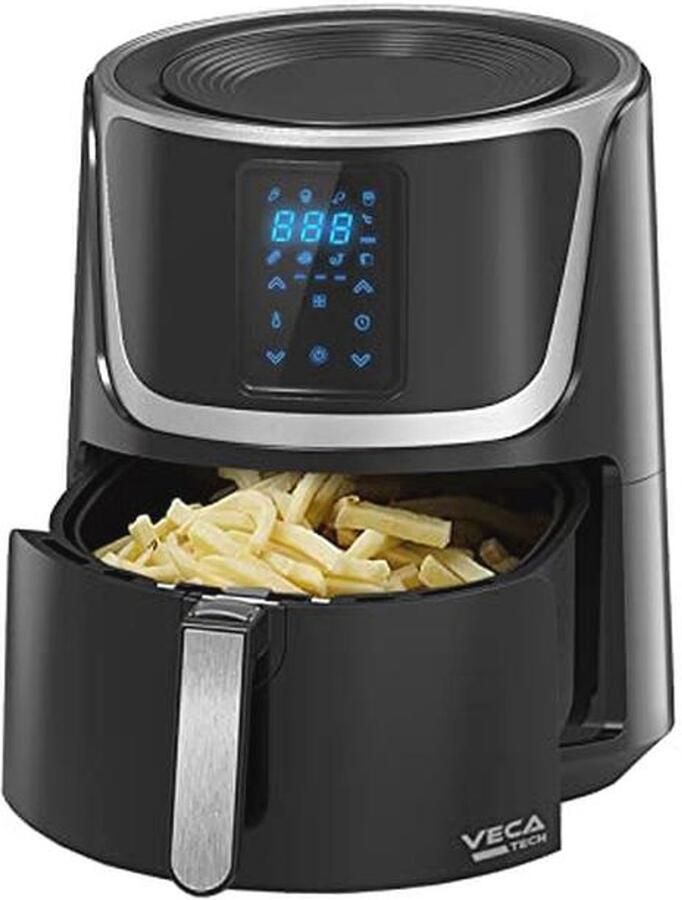 Grote Airfryer met Digitale LED Touch Screen Gezond Frituren en Koken (5.5 Liter)