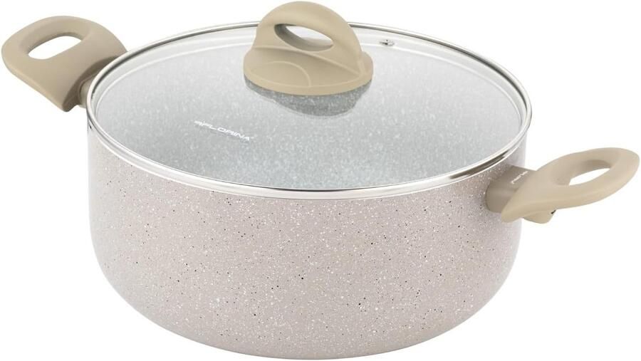 Grote Aluminium Kookpan 4 1L met Antiaanbaklaag en Soft-Touch Handgrepen Geschikt voor Alle Fornuizen
