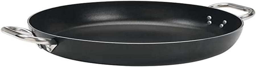 Grote Aluminium Omeletpan Zwart 36 cm Geschikt voor alle warmtebronnen