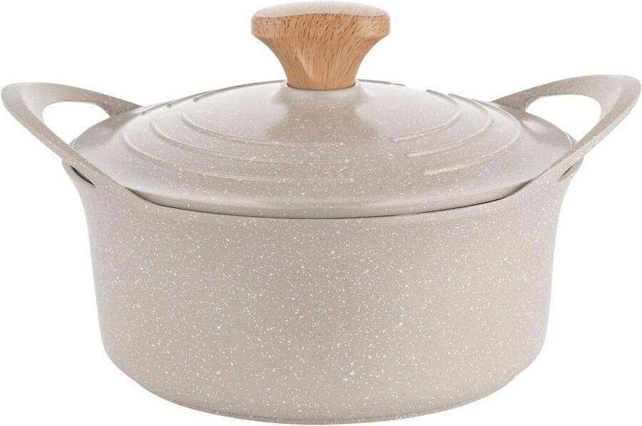 Grote Aluminium Pan 28 cm met Keramische Antiaanbaklaag Geschikt voor Alle Warmtebronnen incl. Inductie