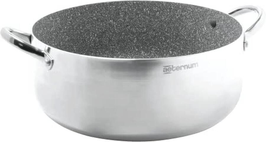 Grote anti-aanbak kookpan 30 cm voor inductie Geschikt voor grote gezinnen