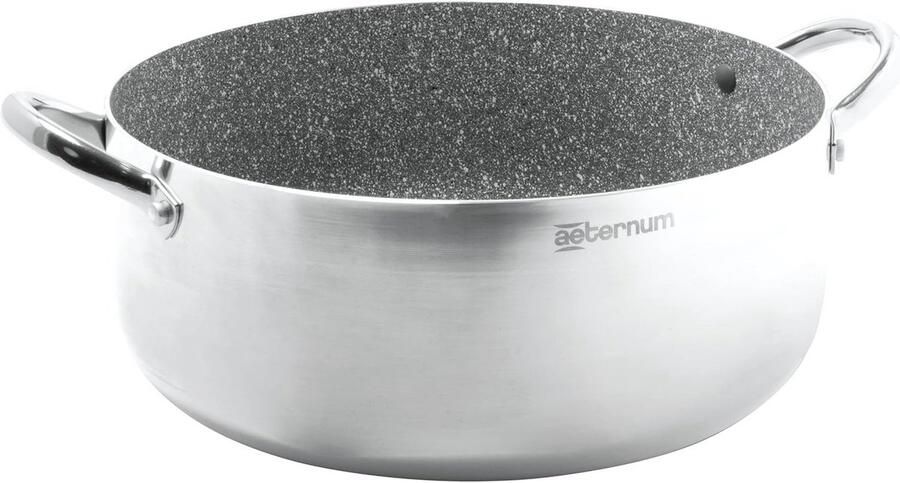 Grote anti-aanbak kookpan 30 cm voor inductie Geschikt voor grote gezinnen