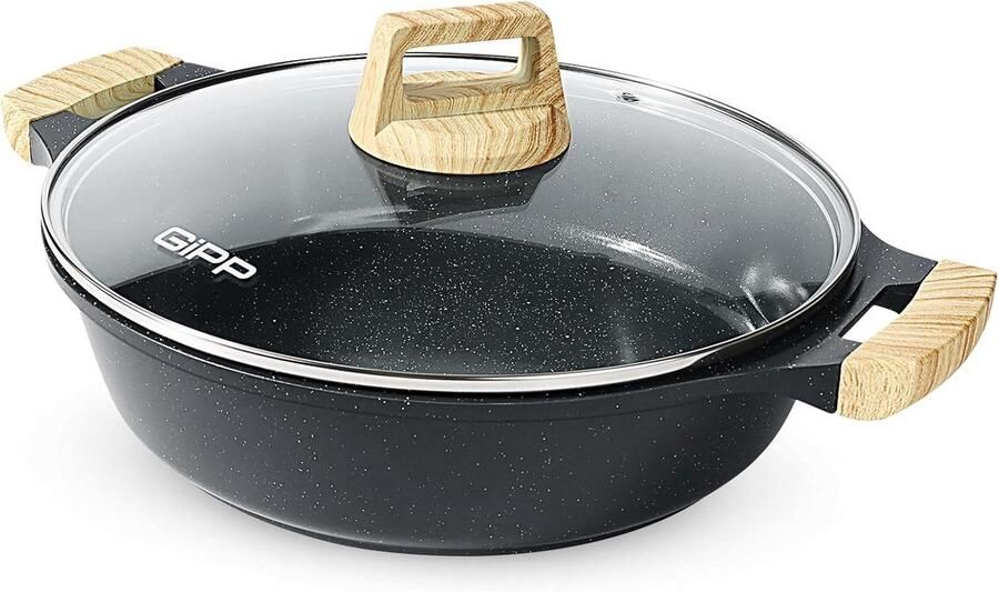 Grote Antiaanbak Kookpan 28 cm Aluminium