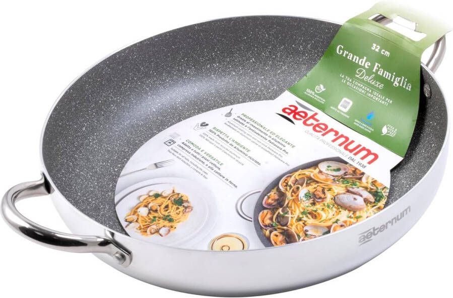 Grote antiaanbak pan voor inductie 36 cm aluminium