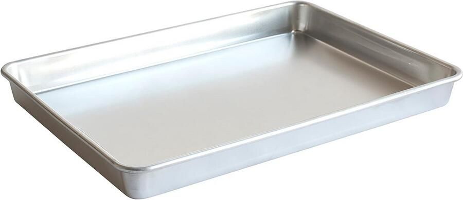 Grote Bakplaat Ovenplaat Bakken voor groepen Hoge randen 53.5 x 38 cm Aluminium