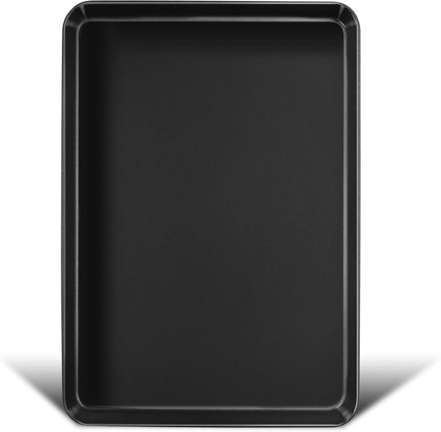 Grote Bakplaat Ovenplaat Keuken Koken en Bakken Antiaanbaklaag Koolstofstaal 405 x 305 cm Zwart