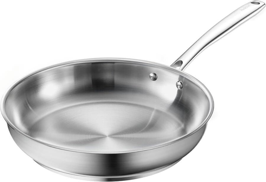Grote Braadpan 28 cm Roestvrij Staal Geschikt voor Inductie en Oven
