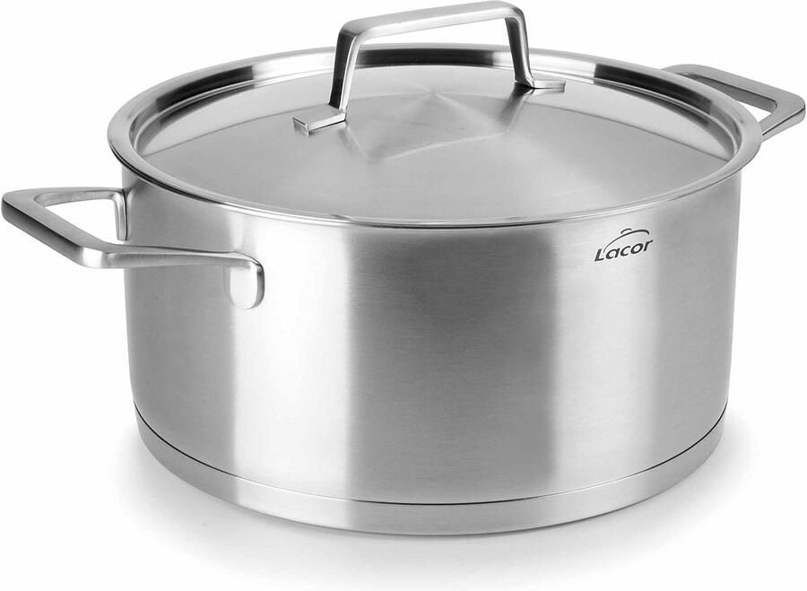 Grote Braadpan met Deksel 24 cm Premium Kookpan voor Alle Warmtebronnen