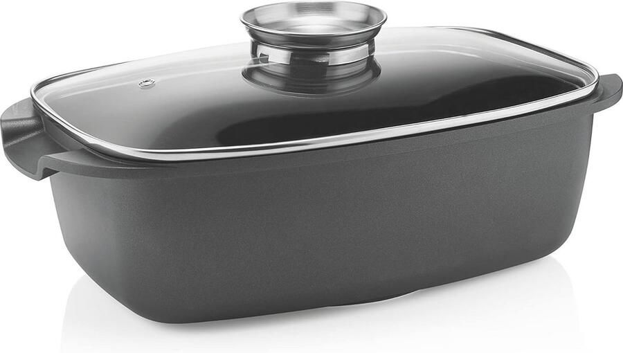 Grote braadpan met deksel Zwarten Zware Kwaliteit