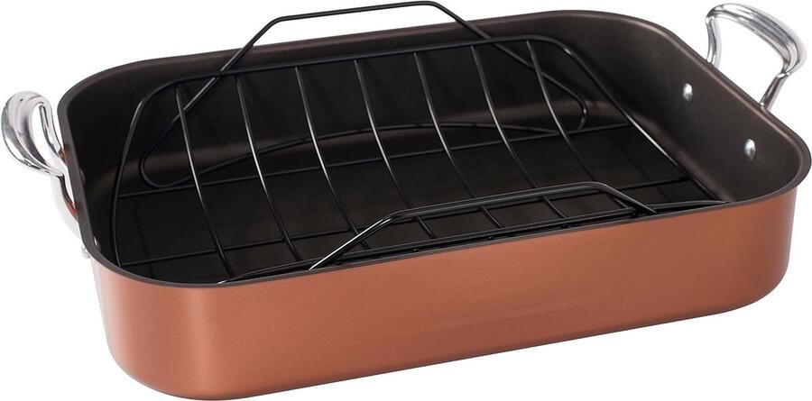 Grote Braadslede met Rooster Geschikt voor Oven Fornuis en Tafel