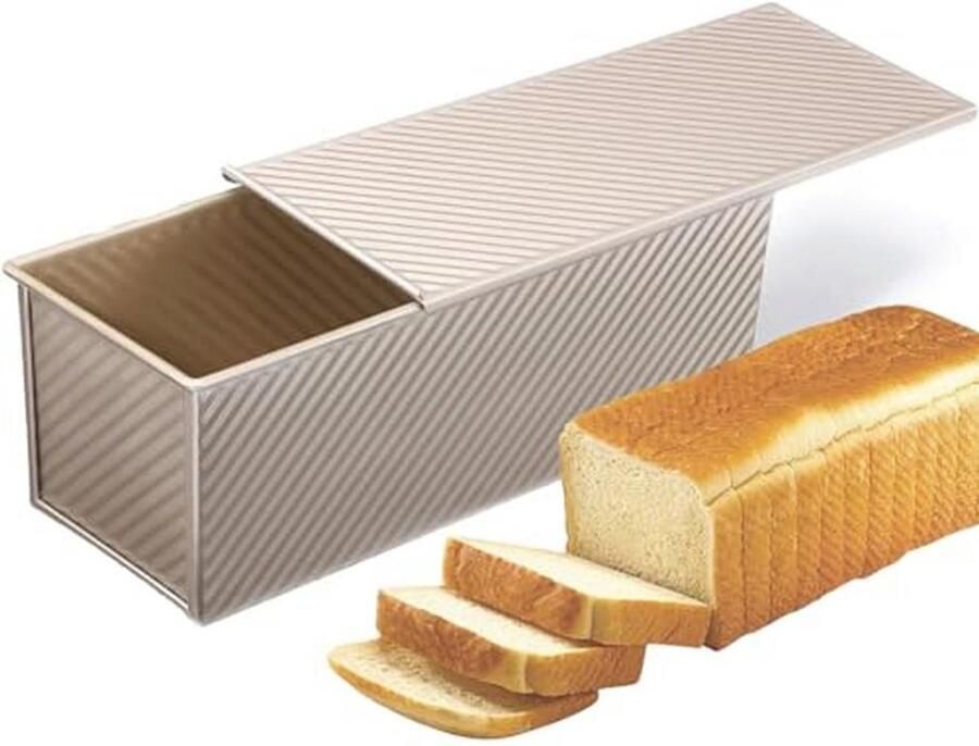 Grote Broodpan met Deksel Non-Stick Pullman Bakvorm voor 1000 Gram Deeg