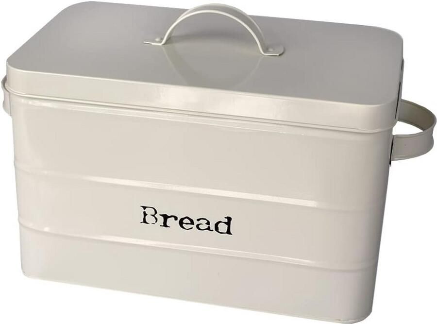 Grote Broodtrommel 13 Liter voor Brood en Bakwaren Luxe Keuken Opslag in Ivoor