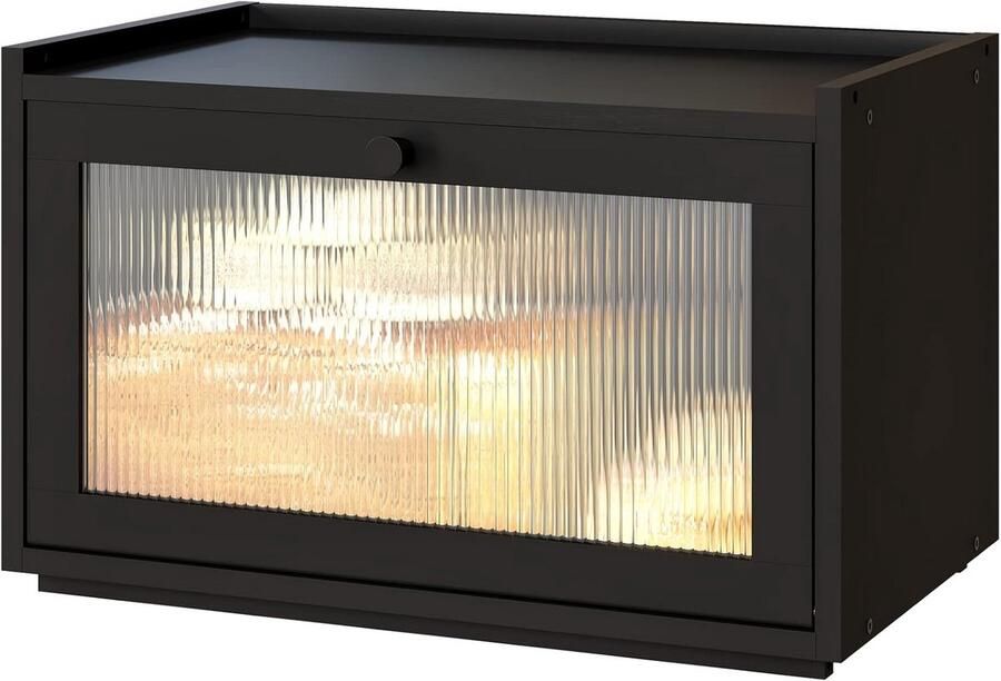 Grote Broodtrommel met Bamboe Deur voor Aanrecht Opslag voor Brood en Gebak