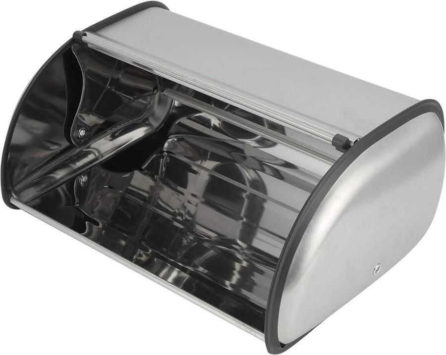 Grote Broodtrommel Roestvrij Staal met Deksel Compact en Antislip Brood Opslag