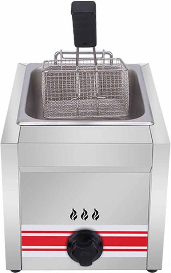 Grote Capaciteit Gaskookplaat Frituurpan 10L 20L 30L Dubbele Cilinder Friteuse voor Thuis en Restaurant