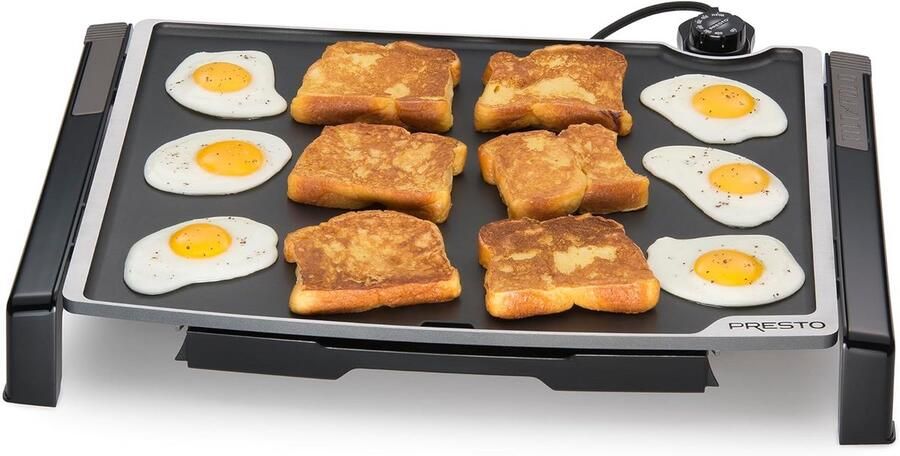 Grote Elektrische Bakplaat 48 cm Kantelbaar en Inklapbaar Non-stick Grillplaat