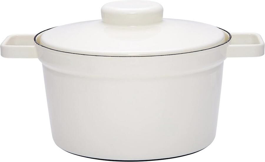 Grote Emaille Braadpan met Deksel 3.5L Geschikt voor Inductie 24 cm