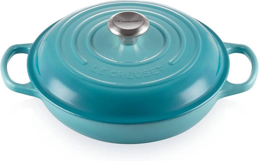 Grote Gietijzeren Braadpan met Deksel 26 cm Energiezuinig Koken en Serveren