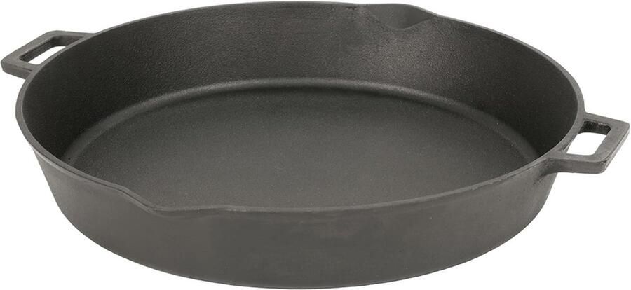 Grote Gietijzeren Braadpan met Twee Handvatten 40 cm Zwart
