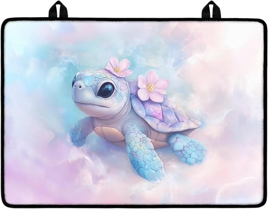 Grote Glas Kookplaat Protector met Schildpad Print Hittebestendig & Antislip Aanrecht Mat