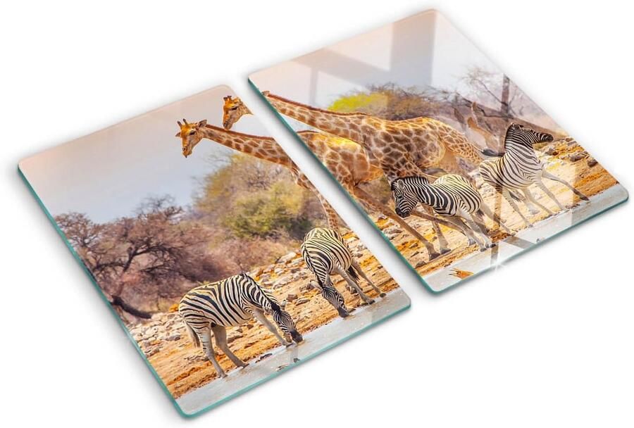 Grote Glazen Snijplank & Kookplaat Beschermer 40x52cm Gehard Glas Antislip Keuken Achterwand