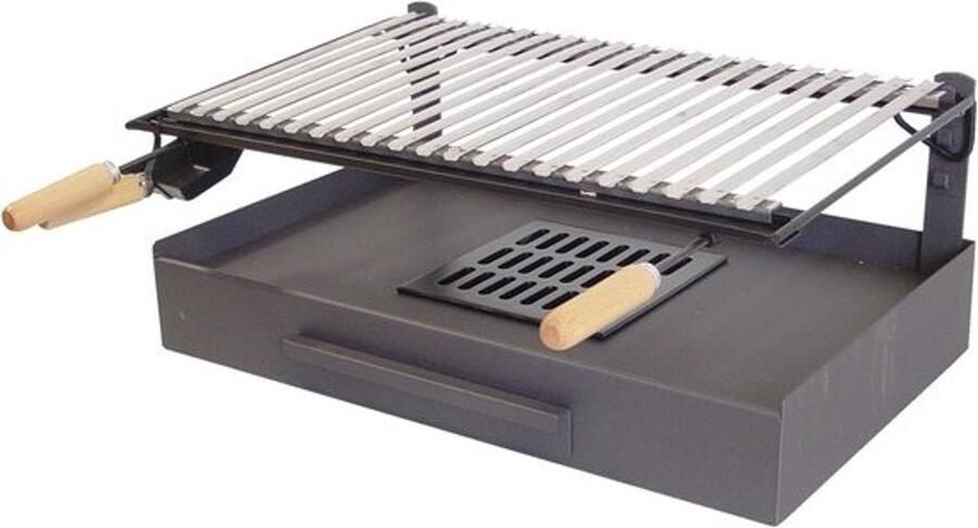 Grote Grillplaat met RVS Rooster voor Buiten Koken