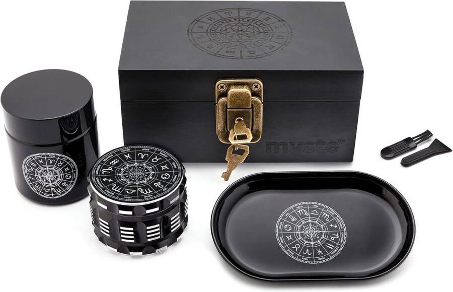 Grote Grinder 63 mm en Gelaagde Opbergdoos Combo-set met Geurafsluitbare Slot