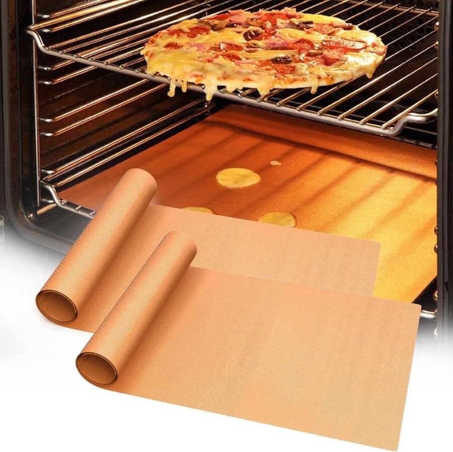 Grote Herbruikbare Ovenbescherming Antiaanbakfolie voor Elektrische Oven 40 x 60 cm Vervangbare Ovenmat Kookoppervlak Bescherming