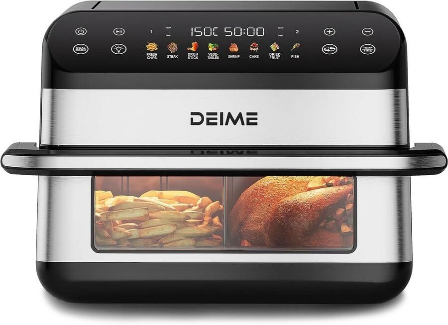 Airfryer Hete Lucht Frituur Gezinsmaaltijden Bereiden 5 Kookfuncties 5 Liter Zwart