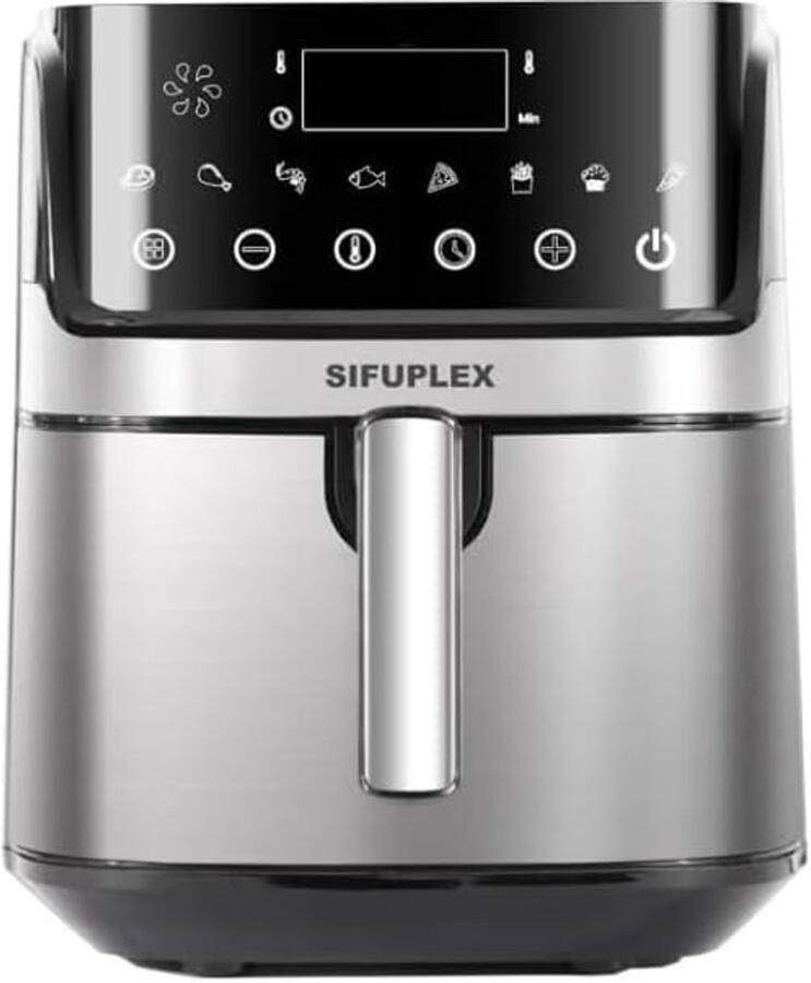 Grote Heteluchtfriteuse 6 5L met Touchdisplay en 3 Programma('s) voor Gezond Frituren