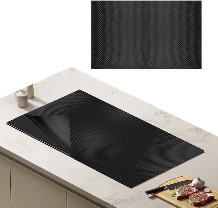 Grote inductiebeschermmat 78 x 52 cm hittebestendige siliconen onderlegger voor kookplaat isolerende mat voor inductiekookplaten