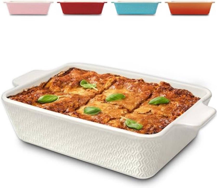 Grote keramische koekenpan extra hoge rand anti-aanbaklaag en krasbestendig vierkant