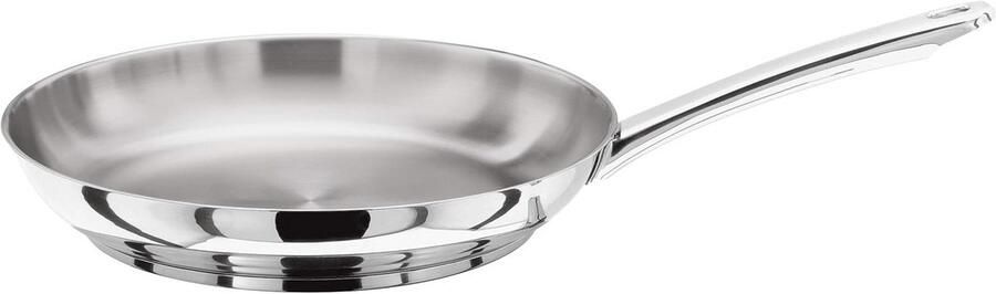 Grote Koekenpan 26 cm Conisch RVS Geschikt voor Alle Warmtebronnen Inclusief Inductie