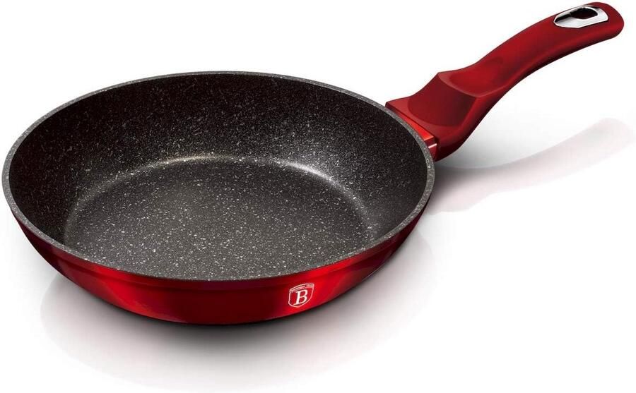 Grote Koekenpan 30 cm Geschikt voor Alle Warmtebronnen Bordeaux