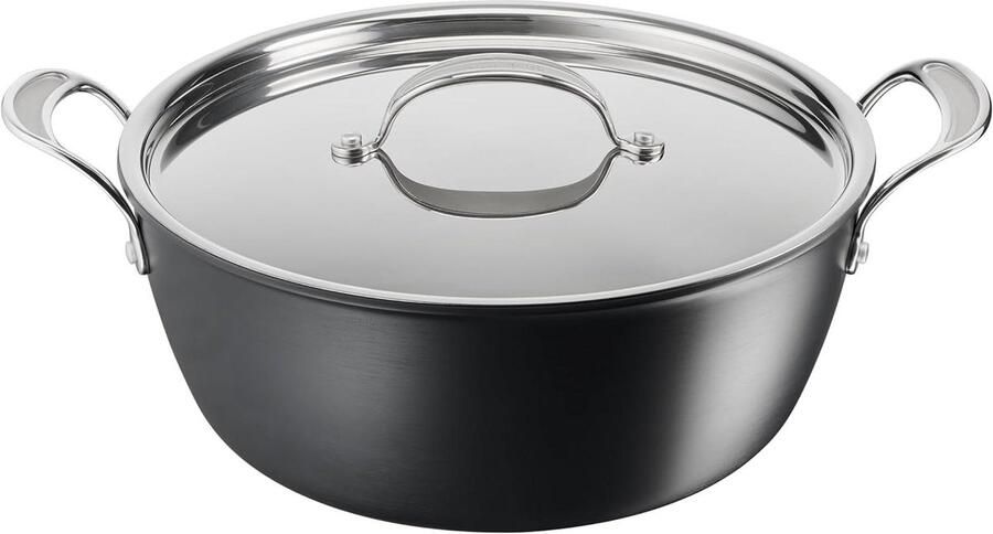 Grote Koekenpan Batch Koken Hard Geanodiseerd 30cm Zwart