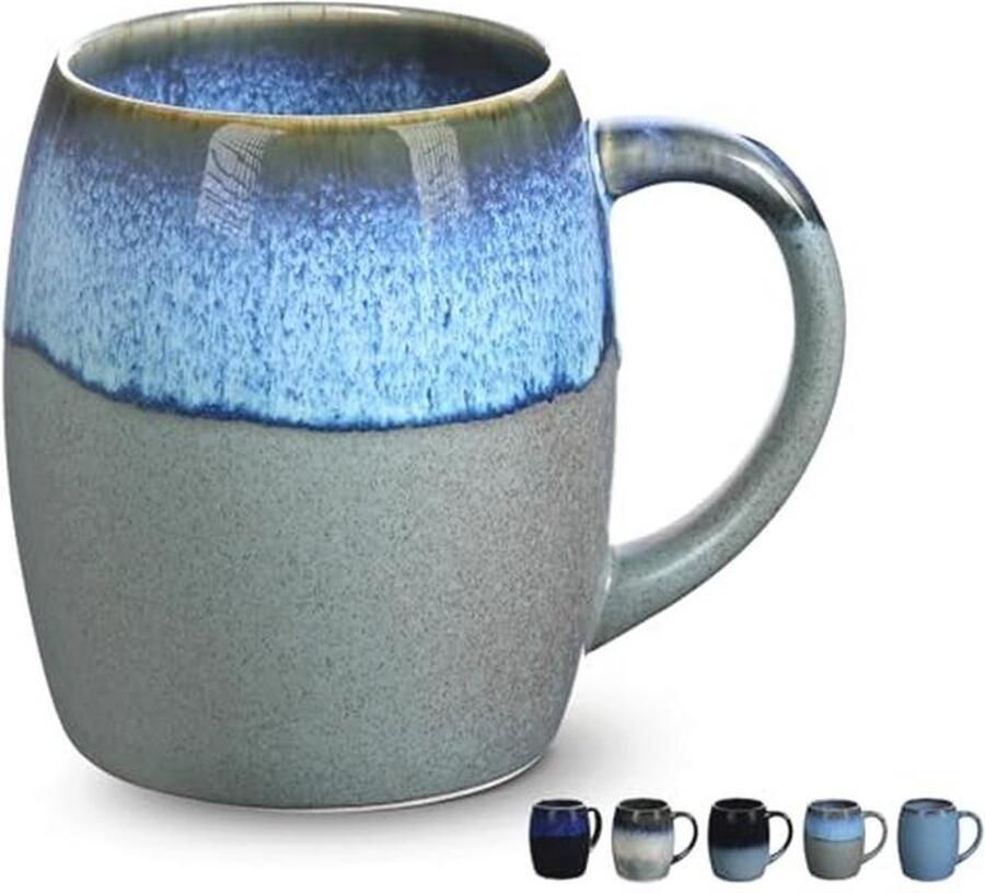 Grote koffiemok 500 ml Keramische cappuccinokop voor kantoor en thuis Magnetron en vaatwasmachinebestendig