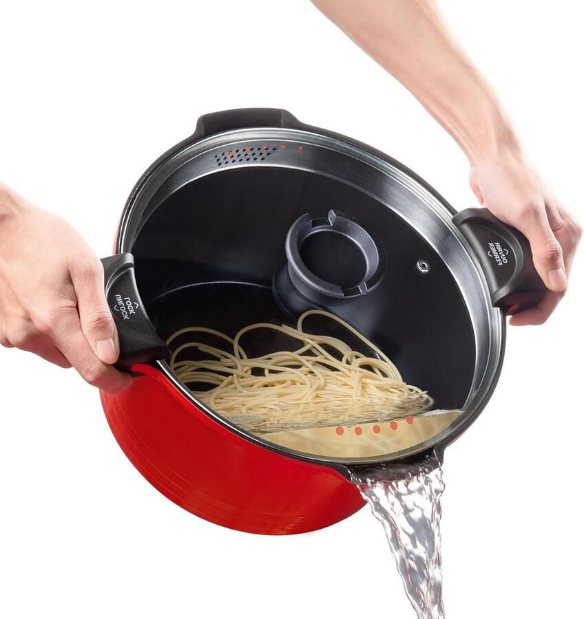 Grote Kookpan met Zeefdeksel 28 cm 8 Liter Geschikt voor Inductie