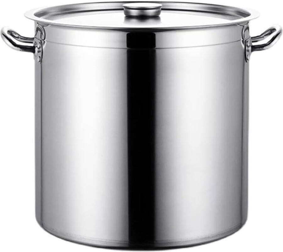 Grote Kookpan Soepketel Voorraadpot Professioneel Koken Verdikte Drielaagse Bodem 20 Liter 30cm