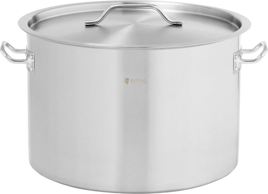 Grote Kookpan Soeppan Inductie Grote Porties Koken Drielaagse Bodem 23 Liter Zilverkleurig