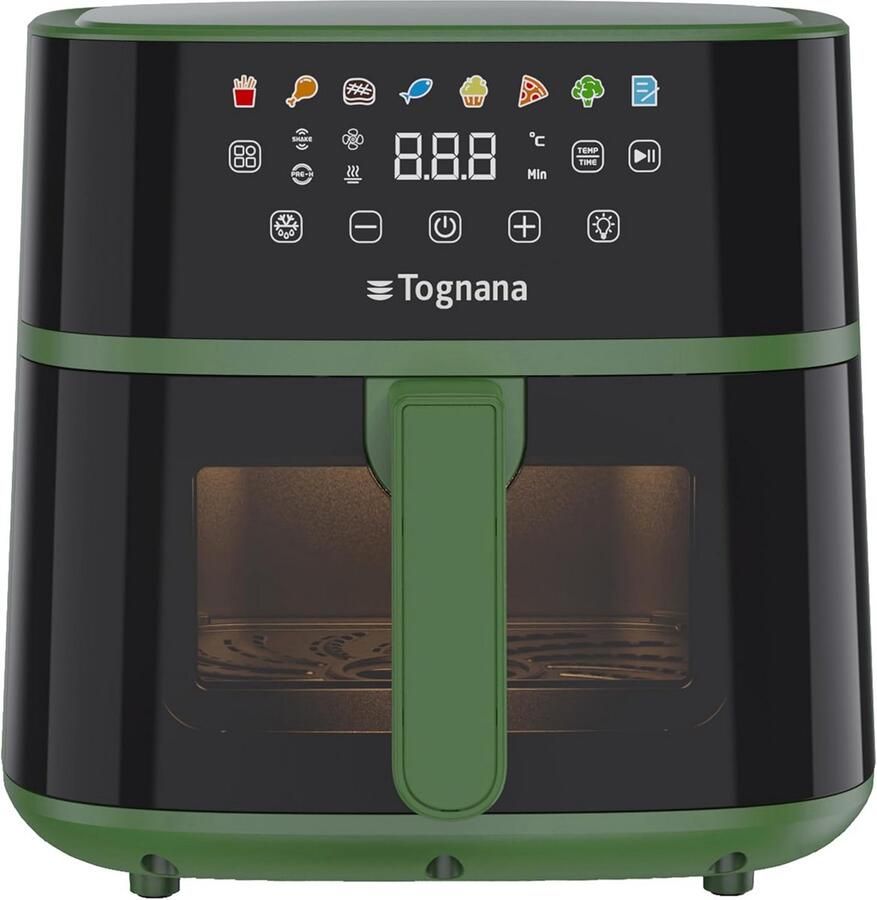 Grote Luchtfriteuse 6 Liter met Digitaal Display en Raam