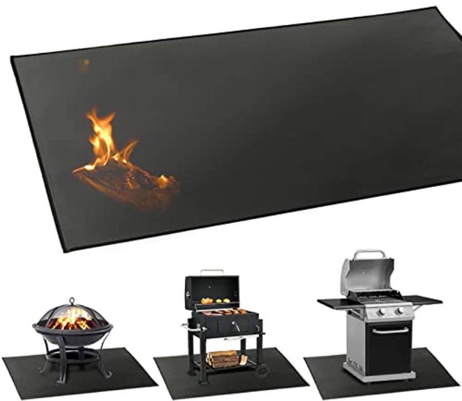 Grote onder grillmat 60 x 40 inch Brandwerende en waterdichte terrasbeschermer voor grill en open haard