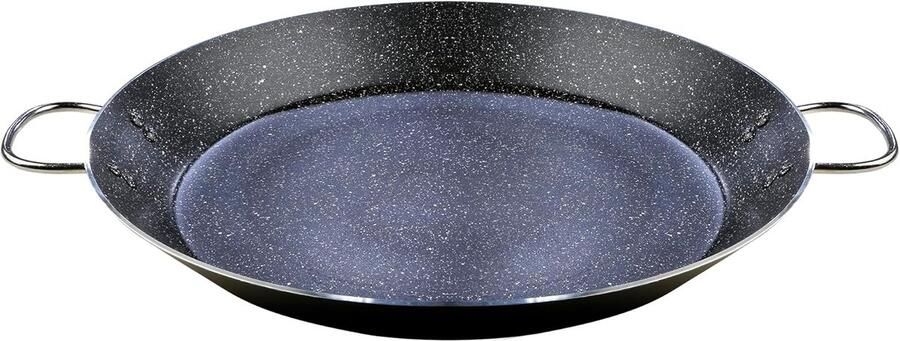 Grote Paella Pan 42 cm 10 Personen Geschikt voor Inductie en Alle Warmtebronnen