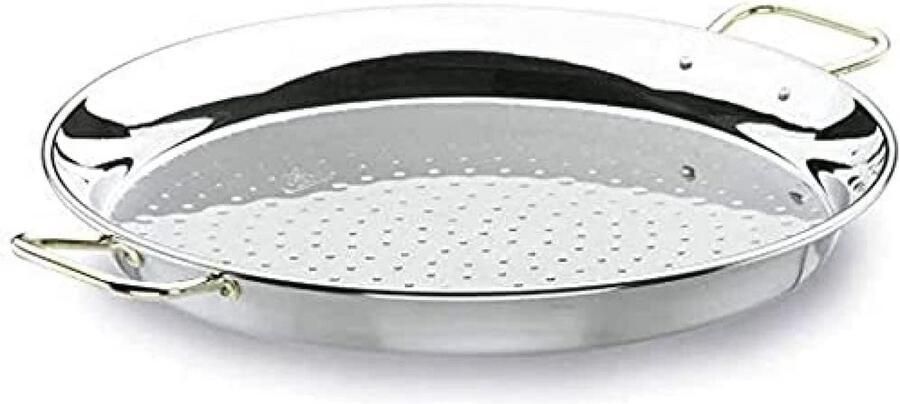 Grote Paella Pan RVS 55 cm Voor Elke Hittebron Behalve Inductie