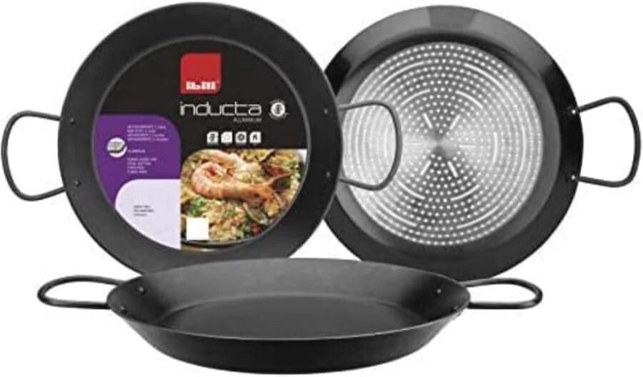 Grote Paellapan voor Inductie 42 cm Aluminium met Antiaanbaklaag 10 Porties