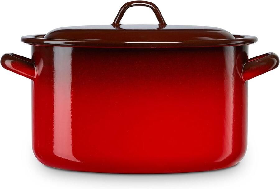 Grote Pan met Deksel Soeppan Stoofpan Grote Hoeveelheden Koken Gemaakt van Geëmailleerd Staal