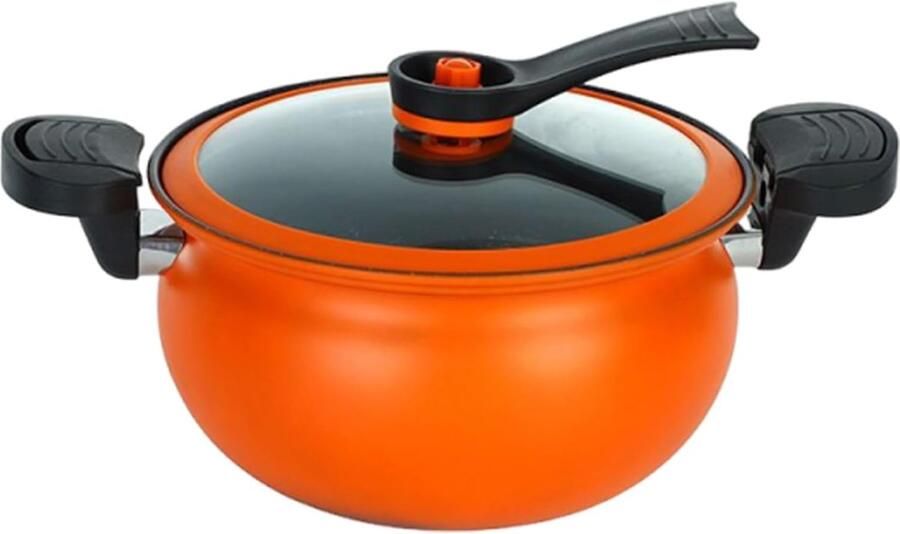 Grote Pan Snelkookpan Multicooker Snelle Maaltijden Dubbele Veiligheidssluiting 5 Liter Capaciteit Oranje - Foto 1